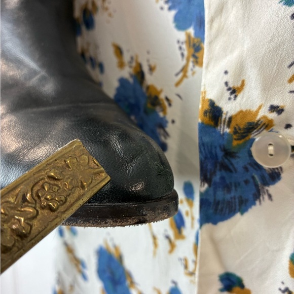 [6.5] Frye Cindy Slouch Black Leather Tall Boots 6.5 Slouch Riding - Picture 8 of 9